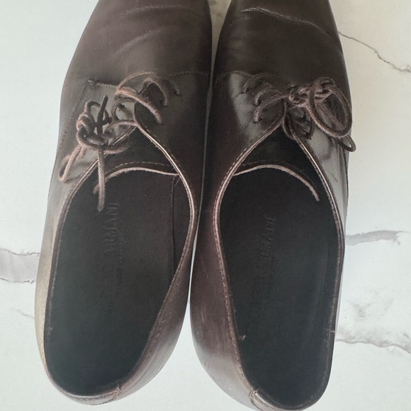 Giorgio Armani Men’s EU 7.5(9) ITALY Brown Leather Formal Oxford Shoes X2C036